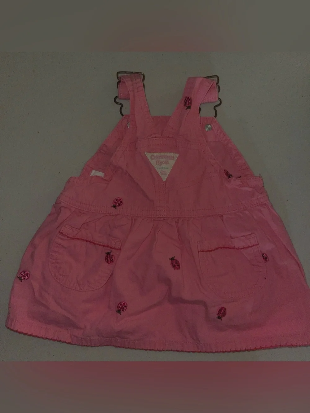 VTG 90s lady bug Osh Kosh Baby Overall Dress 6 months